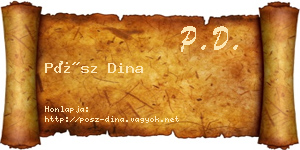 Pósz Dina névjegykártya